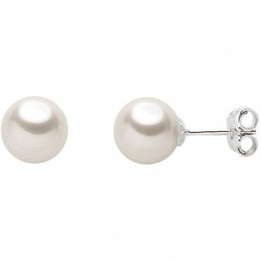 Orecchini Donna Comete gioielli Fantasia di Perle in Oro bianco con Perla coltivata