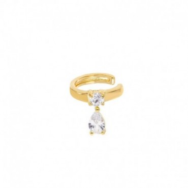 Earcuff Goccia  Lauren P. Jewels in Argento Placcato Oro Giallo con Zircone