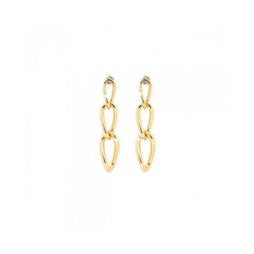 Orecchini Maglia Rotonda Donna Rebecca Groumette in Argento Bronzo Placcato Oro