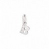 Charm pendente DoDo in Oro Bianco Lettera B rodiato 18ct e 3 Diamanti 0,02ct DLETPOB/B/B