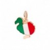Ciondolo Dodo in oro rosa 9 kt e smalto verde, bianco e rosso. Incisione sul retro 'DoDo Love Italy'