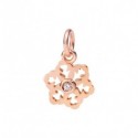 Ciondolo Donna Dodo Fiocco di Neve con DiamanteCT 0,02  in  Oro Rosa