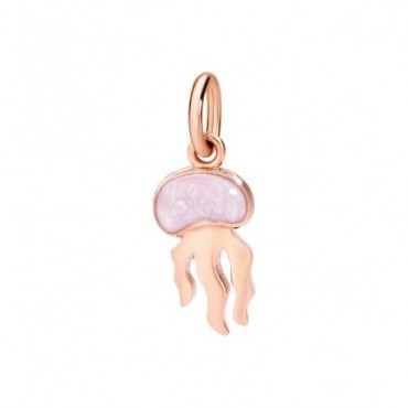 Ciondolo medusa in oro rosa 9K e smalto lilla perlato-DoDo