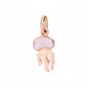 Ciondolo medusa in oro rosa 9K e smalto lilla perlato-DoDo