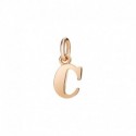 Lettera C Ciondolo in Oro Rosa 9Kt - DoDo