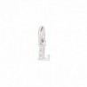 Charm pendente DoDo in Oro Bianco Lettera L rodiato e 3 Diamanti 0,02ct