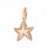 Ciondolo Charm Donna DoDo in Oro Rosa Stellina chi mi trova e' felice e Diamanti diamanti brown
