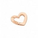 Charm ciondolo pendente Donna DoDo silhouette Cuore moschettone piccolo in oro rosa, per catena sottile, cordini