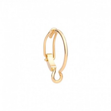 Orecchino a Cerchio in Oro Giallo 18 Kt  Larghezza 1,2 cm - Altezza 1,45 cm.- DoDo