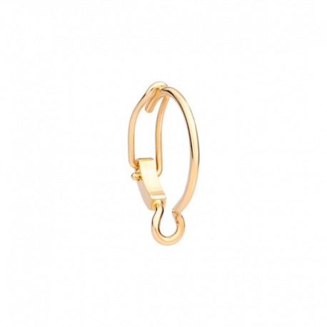 Orecchino a Cerchio in Oro Giallo 18 Kt  Larghezza 1,2 cm - Altezza 1,45 cm.- DoDo