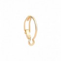 Orecchino a Cerchio in Oro Giallo 18 Kt  Larghezza 1,2 cm - Altezza 1,45 cm PORTA CHARM