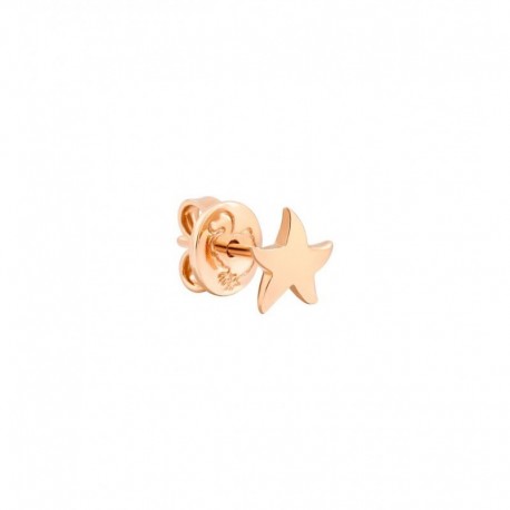 Orecchino donna DoDo in Oro Rosa Ciondolo Mini Stellina Chi mi trova e felice
