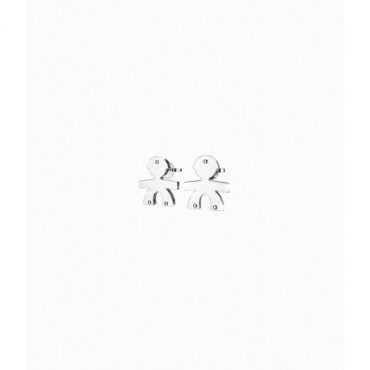 Orecchini Bimbo Donna Le Bebè in  Oro Bianco