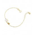 Bracciale Unicorno e Arcobaleno smaltato le Bebè Toys in  Oro Giallo