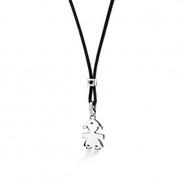 Ciondolo Bimba Donna Le Bebè I Cuccioli in  Oro Bianco