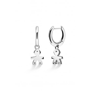 Orecchini Pendenti Bimba Donna Le Bebè in  Oro Bianco