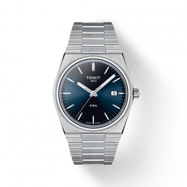 Orologio Tissot   PRX Al quarzo cassa da 40mm in Acciaio quadrante Blu cinturino in Acciaio