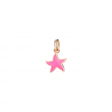 Ciondolo Stellina Dodo in Oro Rosa e Smalto Rosa