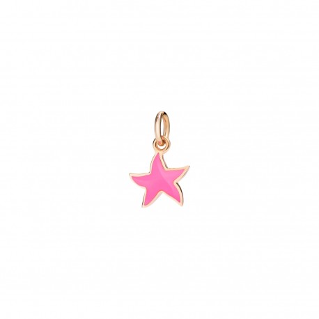Ciondolo Stellina Dodo in Oro Rosa e Smalto Rosa