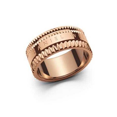 Anello Daniel Wellington Collezione Elevation Ring in Acciaio Placcato Oro Rosa
