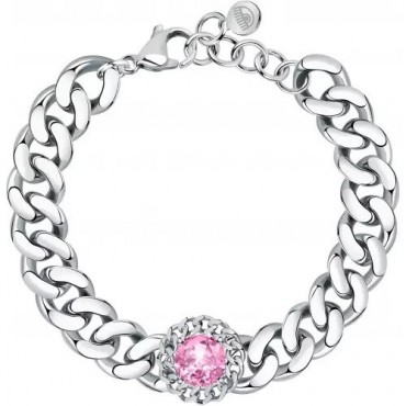 Bracciale Catena Donna Chiara Ferragni Collezione Chain con Zircone rosa centrale