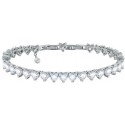 Bracciale Tennis Donna Chiara Ferragni Collezione Infinity Love Verticale con Zirconi Bianchi a forma di cuore