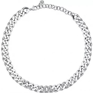 Collana Catena Donna Chiara Ferragni Collezione Chain con Zirconi Bianchi