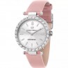 Orologio Donna Chiara Ferragni Collezione Lady Like Cassa 34 mm con Zirconi Quadrante Argento e Cinturino in Pelle Rosa