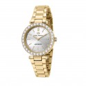 Orologio Donna Chiara Ferragni Collezione Lady Like Cassa 32mm con Zirconi Bianchi Quadrante Argento Cinturino in Oro Giallo