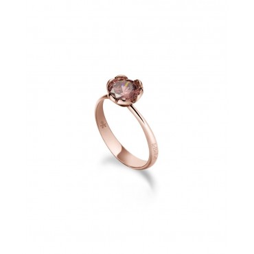 Anello Le Bebè Donna Collezione Lovely in Oro Rosa e Rodolite Bordeaux