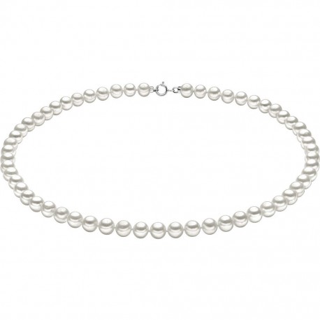Collana Perla Donna Comete Gioielli con chiusura in Oro Bianco