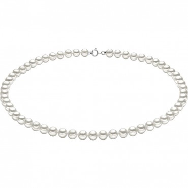 Collana Perla Donna Comete Gioielli con chiusura in Oro Bianco
