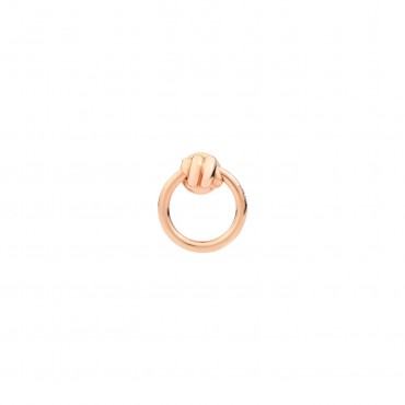 Orecchino Dodo cerchio Nodo in oro rosa 9K, modello piccolo