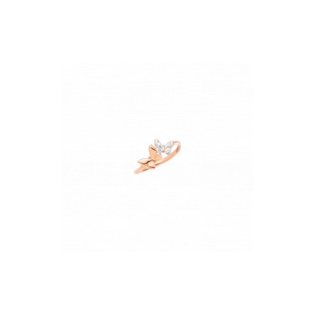 Anello Farfalla Dodo Donna in Oro Rosa 9 Kt e Diamanti Bianchi