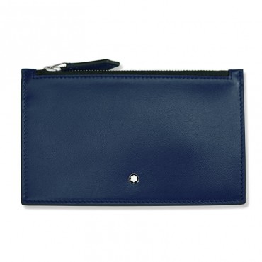 Custodia Montblanc in Pelle Blu Collezione Meisterstuck
