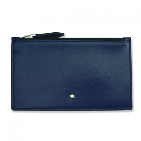 Custodia Montblanc in Pelle Blu Collezione Meisterstuck