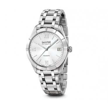 Orologio Uomo Eberhard Collezione Aquadate Cassa 41mm Quadrante Argento Movimento Automatico Cinturino in Acciaio