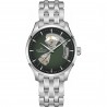 Orologio Uomo Hamilton Collezione Jazz Master Open Heart Cassa 40mm Quadrante Verde Movimento Automatico Cinturino in Acciaio