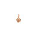 Ciondolo Dodo Sole In Oro Rosa 9k Con 12 Diamanti Brown