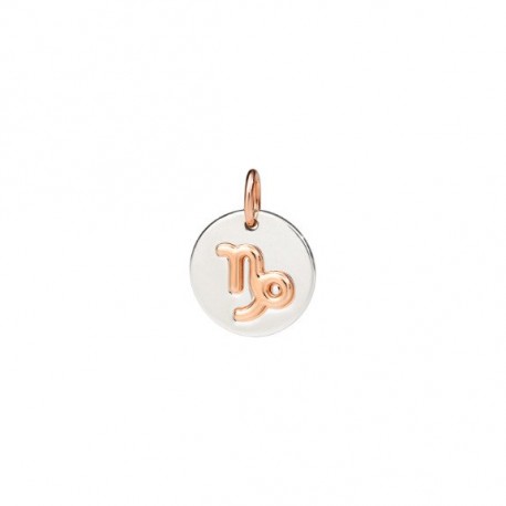 Ciondolo Zodiaco Dodo Capricorno in Argento e Oro Rosa