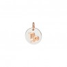 Ciondolo Zodiaco Dodo Capricorno in Argento e Oro Rosa