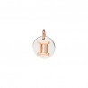Ciondolo Zodiaco Dodo Gemelli in Argento e Oro Rosa
