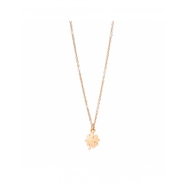 Collana Dodo Donna Quadrifoglio in Oro Rosa 9Kt