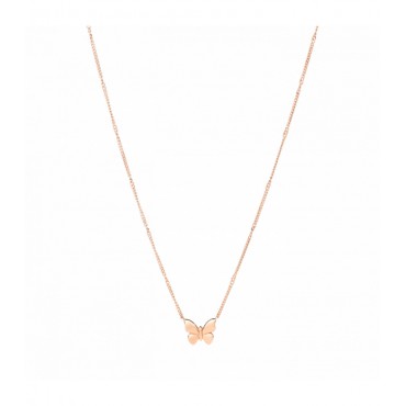 Collana Donna Dodo Farfalla in Oro Rosa 9 Kt