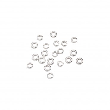 Kit Componenti 20 Rondelle Dodo in  Argento
