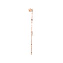 Orecchino Pendente Mini Granelli  Dodo in  Argento e oro rosa