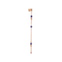 Orecchino Pendente Mini Granelli Dodo in Oro Rosa e Ceramica Blu