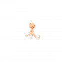 Orecchino Piercing Donna Dodo in oro Rosa 9 Kt e Perle di Cristallo Destro