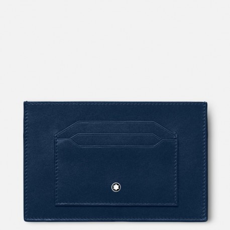 Portafogli Montblanc Collezione Meisterstuck in Pelle Blu con 6 Scomparti