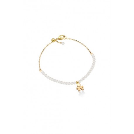 Bracciale Le Bebè Bimbo in Oro Giallo, Perle e Diamante